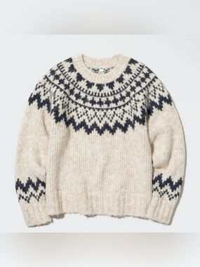 Uniqlo Crew Neck Long-Sleeve Sweater (Fair Isle)